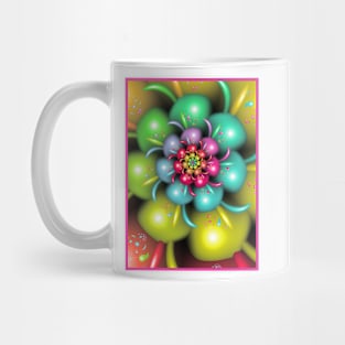 Colorful Floral Fractal Mug